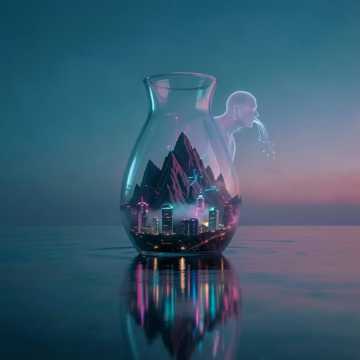 Vaso de agua cover art