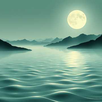 一夜花影满江明